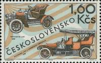 (1969-017) Марка Чехословакия "Авто 1907"    Чехословацкие автомобили III Θ
