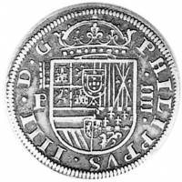 (№1621km98) Монета Испания 1621 год 4 Reales (Сеговия Acueduct - А,Р,Р,я,Ш)