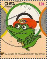 (1982-066) Марка из блока Куба "Эмблема"    Выставка почтовых марок, ДЕПОРФИЛЬЕКС' 82 III Θ