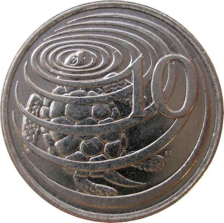 (№1992km89a) Монета Каймановы острова 1992 год 10 Cents (Бисса)