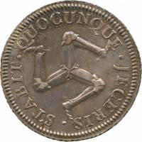 (№1758km7a) Монета Остров Мэн 1758 год 1 Penny (Джеймс Мюррей)