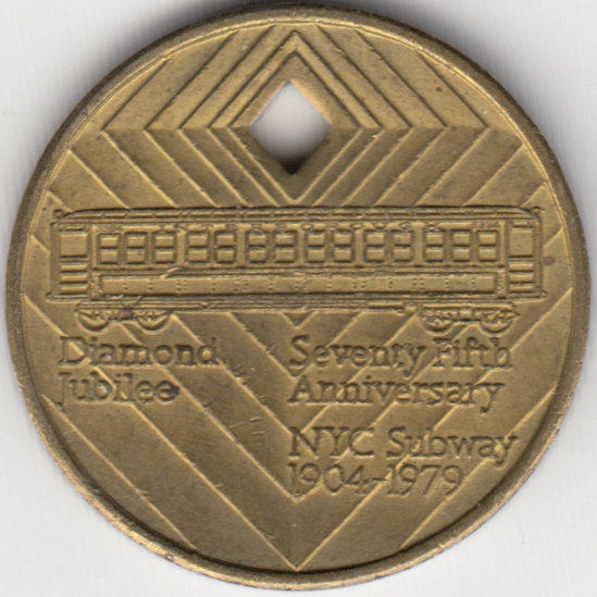 () Жетон метро США 1979 год   &quot;&quot;   Латунь  XF