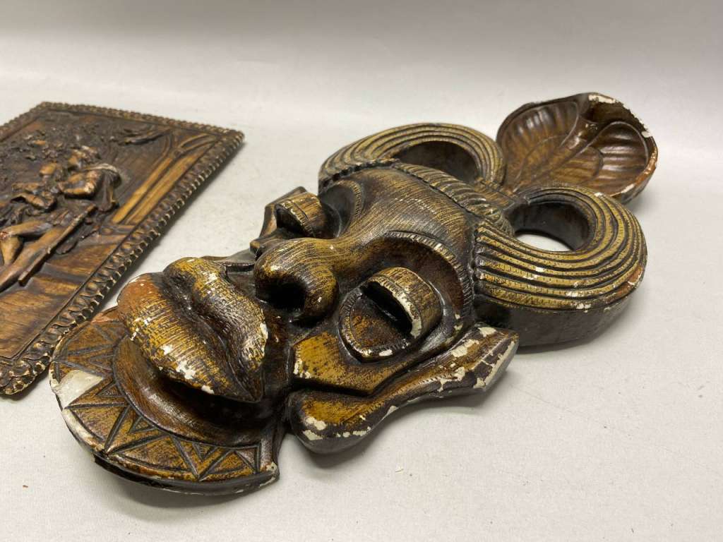 Панно гипсовое и маска