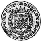 (№1807km68.2 (neuchatel)) Монета Швейцария 1807 год frac12; Batzen