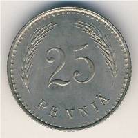 (№1921km25) Монета Финляндия 1921 год 25 Penniauml;