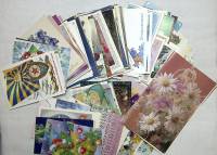 Набор открыток СССР 141 шт поздравления праздники цветы 