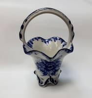 Конфетница, фарфор, гжель, авторская работа