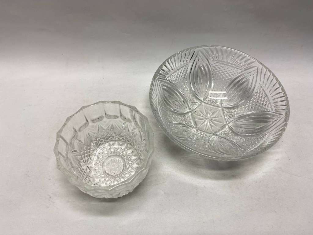 Салатник круглый хрусталь 2 шт СССР
