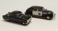 Набор модели авто 1:43 2 шт Chrysler AirFlow Police и Ford Consul без коробок