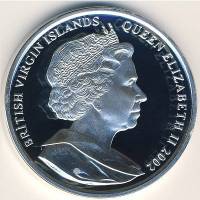 () Монета Британские Виргинские острова 2002 год 10 долларов ""   PROOF