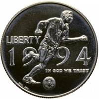 (1994d) Монета США 1994 год 50 центов   Чемпионат мира по футболу Медь-Никель  XF