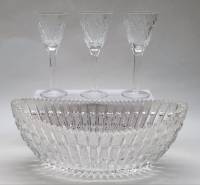 Салатник и 3 бокала хрусталь СССР
