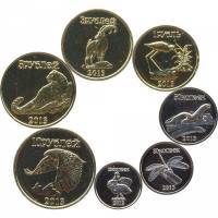 (2013, 7 монет) Набор монет Ингушетия 2013 год "Фауна"  UNC