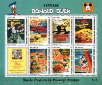 (№1996-5718) Лист марок Гайана 1996 год "Дональд Дак", Гашеный