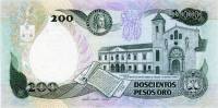 (,) Банкнота Колумбия 1991 год 200 песо "Хосе Мутис"   UNC