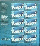(№2008-1186) Лист марок Гернси 2008 год "Европа письмо 039Banjour039 МС", Гашеный