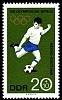 (1968-074) Марка Германия (ГДР) "Футбол"    Летние ОИ 1968, Мехико II Θ