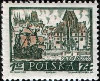 (1960-062) Марка Польша "Гданьск"   Исторические города №2 II Θ