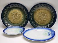 Блюда для сервировки 4 шт Стройфаянс СССР овальные и круглые