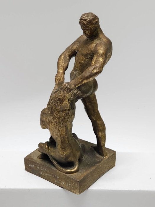 Статуэтка Самсон силумин СССР высота 16 см