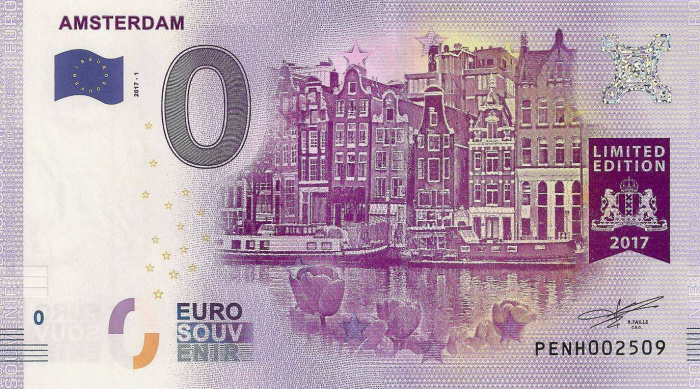 (2017) Банкнота Европа 2017 год 0 евро &quot;Амстердам&quot;   UNC