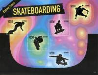 Лист марок Гайана 2015 год "Скейтбординг", Гашеный