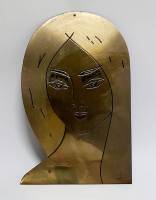 Панно металлическое "Девушка", СССР (сост. на фото)