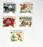 (--) Набор марок Польша "5 шт."  Гашёные  , III Θ