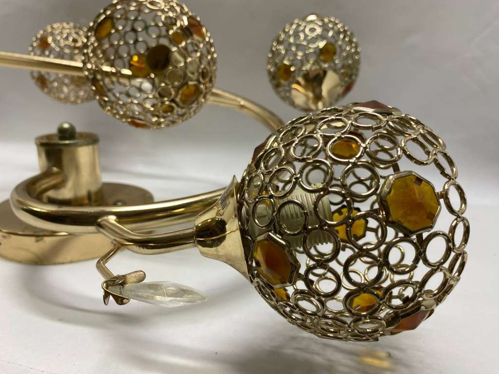 Люстра потолочная латунь 6 рожков СССР