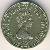 (№1991km85) Монета Джерси 1991 год 1 Pound (Перси Дуглас 1861)