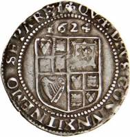 () Монета Великобритания 1621 год 6000  ""   Биметалл (Серебро - Ниобиум)  AU