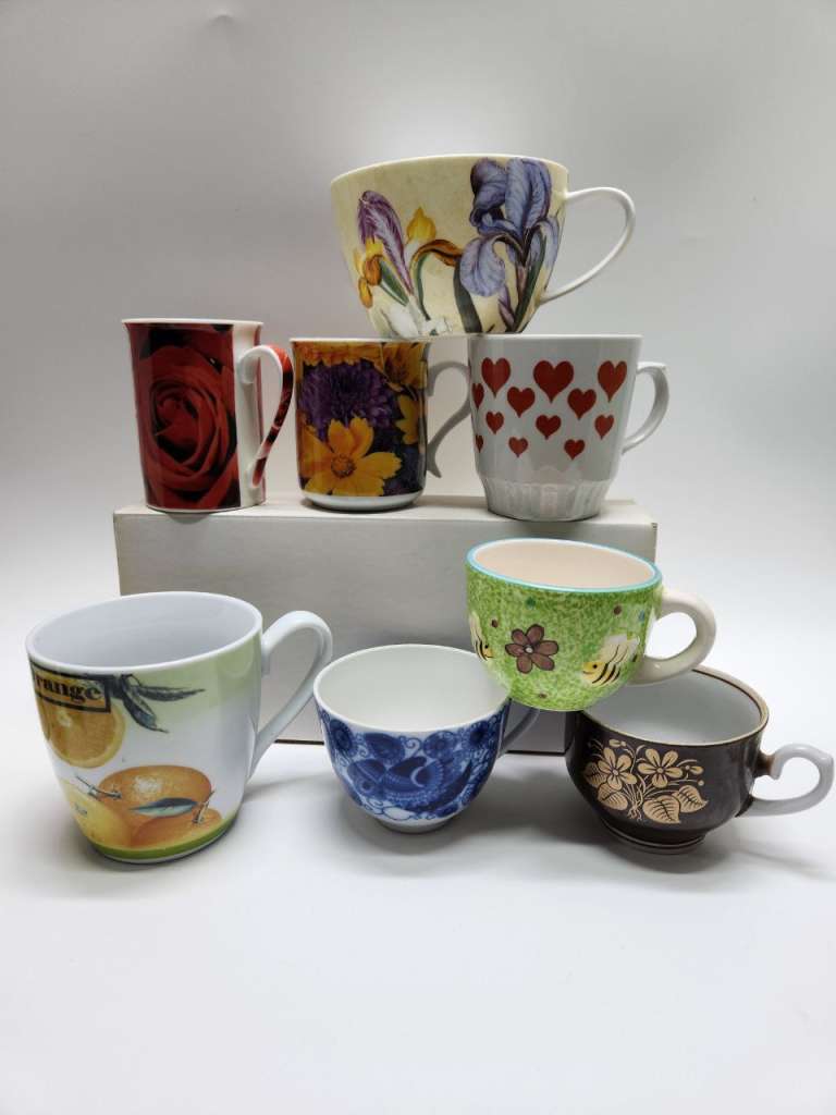 Чашки кружки чайные кофейные разные 14 шт