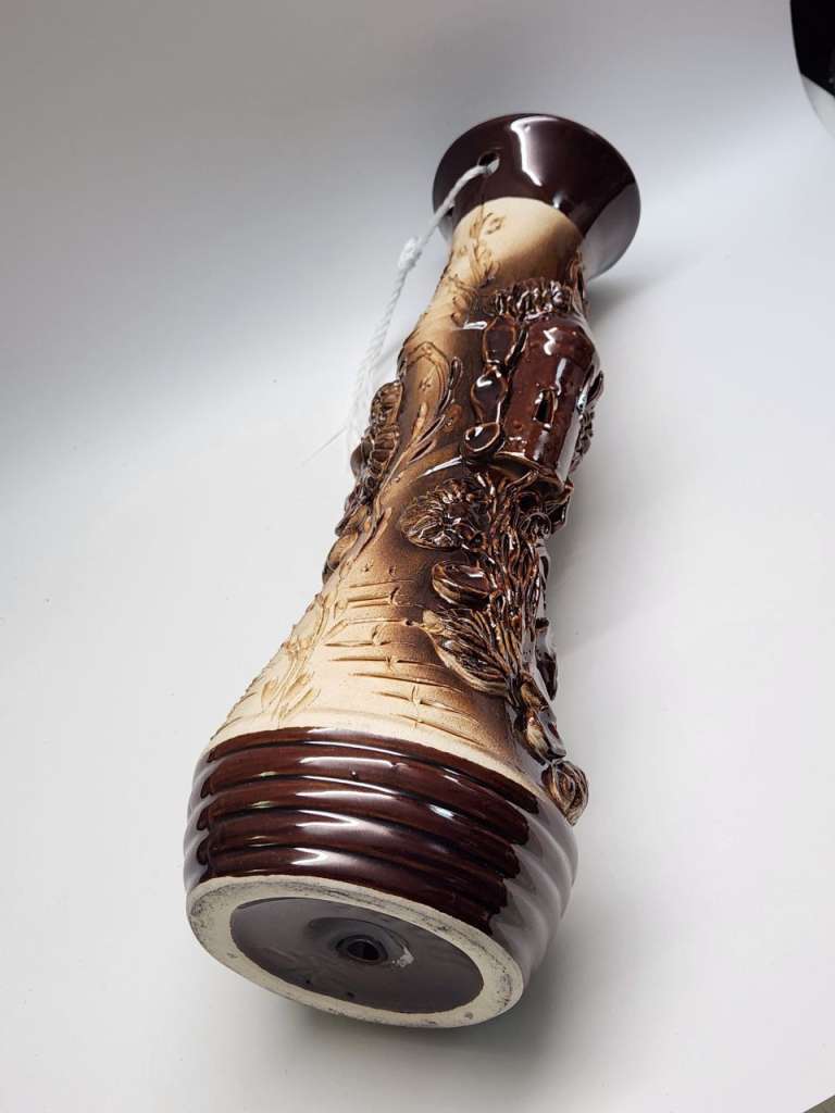 Ваза высокая 40 см керамика с объемным декором