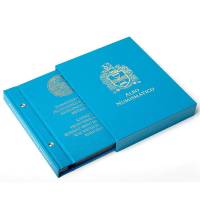 Футляр F30BL к альбому для монет. Голубой. Производство Россия