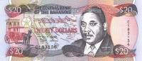 (№1993P-54a.2) Банкнота Багамские острова 1993 год "20 Dollars"
