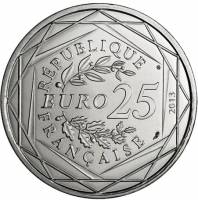 (№2013km1763) Монета Франция 2013 год 25 Euro (Laďciteacute)