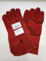 Перчатки-краги для сварщика Delta Plus CA615 Красные кожевенный спилок