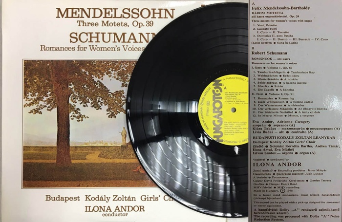 Пластинка виниловая , Three Motets. Romances for Women`s Voices Hungaroton 300 мм. (сост. на фото)