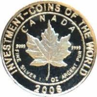 (2006) Монета Малави 2006 год 5 квача "Кленовый лист"  1/25 унции Серебро Ag 999  PROOF