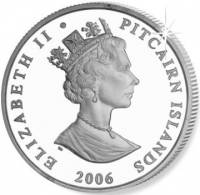 () Монета Остров Питкерн 2006 год 10  ""   Биметалл (Серебро - Ниобиум)  UNC