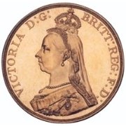 () Монета Австралия 1887 год 5  ""   Биметалл (Платина - Золото)  UNC