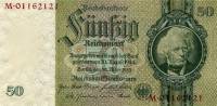 (1924-1933) Банкнота Германия 1933 год 50 марок "Давид Ганземан" 8 цифр в номере  UNC