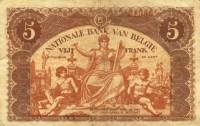 (№1914P-74a) Банкнота Бельгия 1914 год "5 Francs"