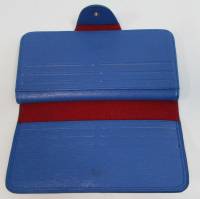 Кошелёк женский "Shaishi", Кожзам, 1 отделение с отсеками, Клепка, Синий