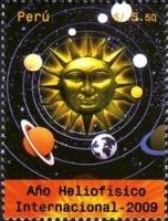 (№2009-2360) Марка Перу 2009 год "Международного Гелиофизического Года", Гашеная
