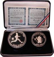 (№1986km56) Монета Корея Южная 1986 год 10,000 Won (ХХIV Олимпийских игр 1988 Сумер - легкая атлетик