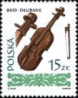 (1984-004) Марка Польша "Контрабас"    Польские музыкальные инструменты II Θ