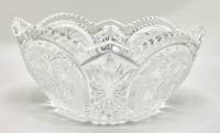 Салатник ладья узор цветы хрусталь