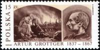 (1987-013) Марка Польша "А. Гроттгер"    150 лет со дня рождения  А. Гроттгера III Θ