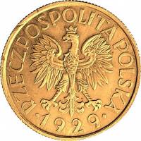 () Монета Польша 1929 год 1  ""   Алюминий  UNC